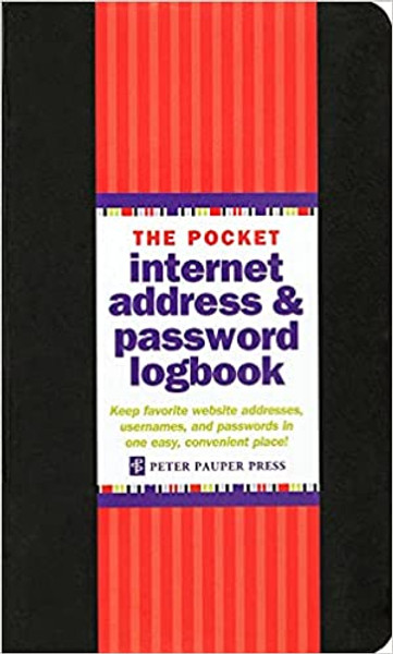 Pocket-Sized Internet Address & Password Logbook