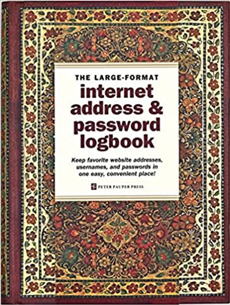 Gilded Floral Internet Address and Password Logbook