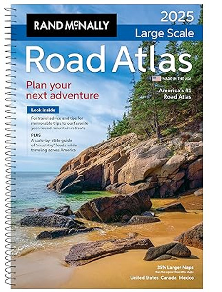 Rand McNally Road Atlas Large Scale 2025: United States, Canada, Mexico (Rand McNally Large Scale Road Atlas USA)