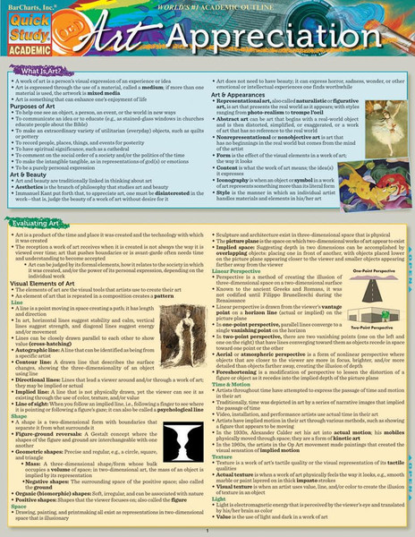 Art Appreciation Quickstudy