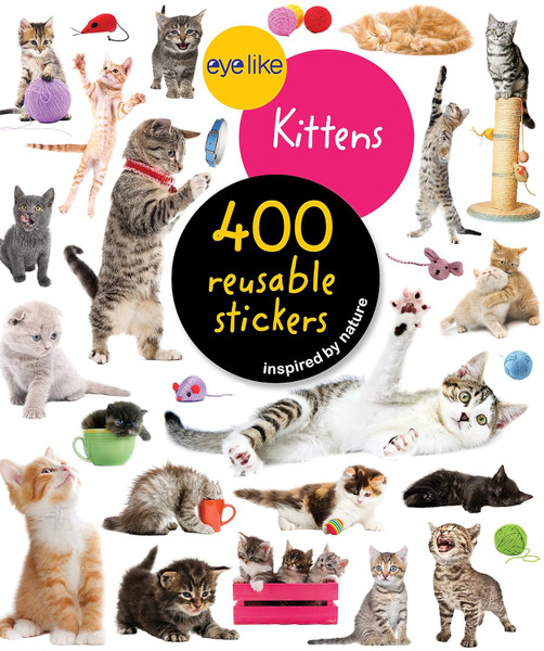 eye like Kittens 400 reusable stickers
