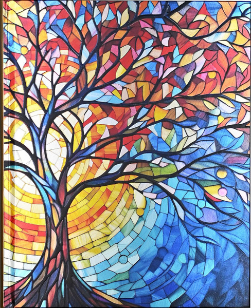 Stained Glass Tree of Life Journal (Diary, Notebook)