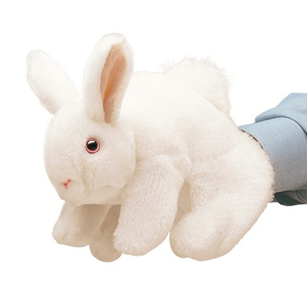 Folkmanis Puppet: Hand Puppet:  White Bunny Rabbit