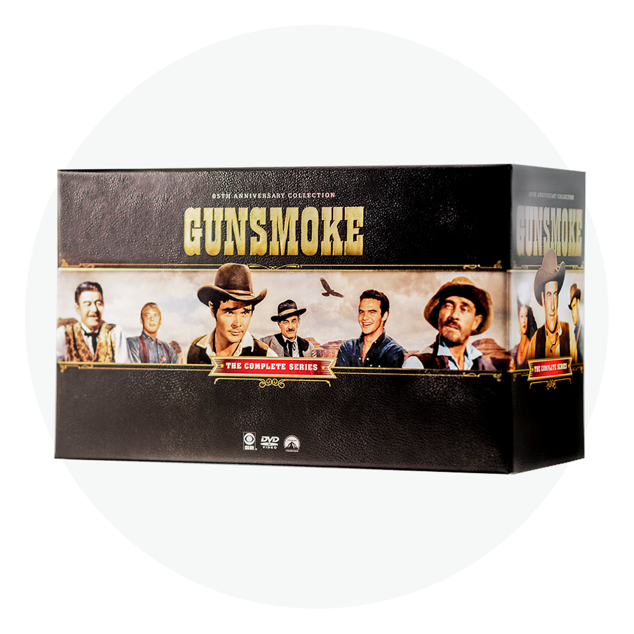 Rigid chipboard box designed for collectible media sets with wraparound visuals.