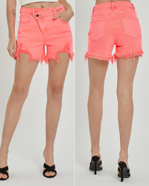 Risen Coral Pink High Crossover Shorts