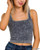 Two Way Acid Wash Cropped Tank