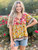 Pink/Yellow Floral Mix Top