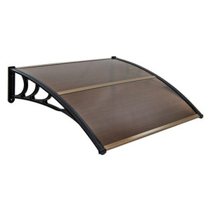 Outdoor Front Door Patio Overhang Awning for Sunlight Rain Snow Wind Protection-48 x 40 Inch - Colo D681-NP11229CF