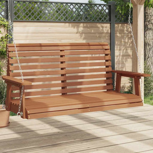  Garden Swing Bench Brown Solid Fir Wood Standard Ergonomic A949-4008981