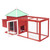  Chicken Coop with Nest Box Red 74.8"x28.3"x40.2" Solid Firwood A949-170983