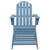  Patio Adirondack Chair with Ottoman Solid Fir Wood Blue A949-315865
