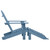  Patio Adirondack Chair with Ottoman Solid Fir Wood Blue A949-315865