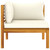  7 Piece Patio Lounge Set with Cream Cushion Solid Acacia Wood A949-3086946