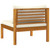  7 Piece Patio Lounge Set with Cream Cushion Solid Acacia Wood A949-3086946