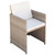  5 Piece Patio Dining Set with Cushions Poly Rattan Beige A949-42555