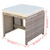  5 Piece Patio Dining Set with Cushions Poly Rattan Beige A949-42555