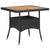  Patio Dining Table Black Poly Rattan and Solid Acacia Wood A949-46171