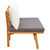  Patio Bench with Cushions 45.3" Solid Acacia Wood A949-46672