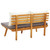  Patio Bench with Cushions 45.3" Solid Acacia Wood A949-46672