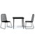  3 Piece Patio Dining Set Black A949-3099095