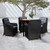  5 Piece Patio Dining Set Black A949-3099560