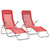  Folding Sun Loungers 2 pcs Textilene Red A949-44339