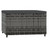  Patio Footrest with Cushion Gray Poly Rattan A949-319772