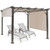 10 x 10 Feet Metal Frame Patio Furniture Shelter-Beige B593-OP70482+