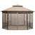 10'x 12' Octagonal Patio Gazebo-Brown B593-OP70383