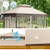 10'x 12' Octagonal Patio Gazebo-Brown B593-OP70383