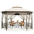 10'x 12' Octagonal Patio Gazebo-Beige - Color: Beige D681-OP70383BE