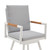 43" Light Gray Metal Swivel Outdoor Counter Height Bar chair with Footrest N270-571179