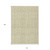 10' X 14' Light Green Damask Washable Non Skid Indoor Outdoor Area Rug N270-563861
