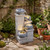 4-Tier Outdoor Water Fountain Cascading Bowl Waterfall Fountain with LED Lights B593-HZ10438US