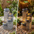 4-Tier Outdoor Water Fountain Cascading Bowl Waterfall Fountain with LED Lights B593-HZ10438US