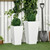 Set of 2 Modern Lightweight Outdoor Patio Flower Pot Planter Box in White Q280-MWHOU24975
