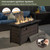 45 Inch Propane Rattan Firepit Table with Glass Stones and Protective Cover-Mixed Brown B593-NP11847