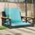  Swing Bench with Cushions Black 24.8"x24.4"x15.7" Poly Rattan A949-368178