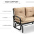 Outdoor Garden Patio Rocking Glider Chair Loveseat with Tan Khaki Cushions Q280-KHAPE482753