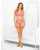 Underwire Bra, Garterbelt, Open Crotch Panty & Hose Coral XL X615-EH70129-CR-X0