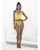 Neon Lace Corset Top w/Ring Accent & Panty Neon Lime LG X615-EH72197-NL-L0