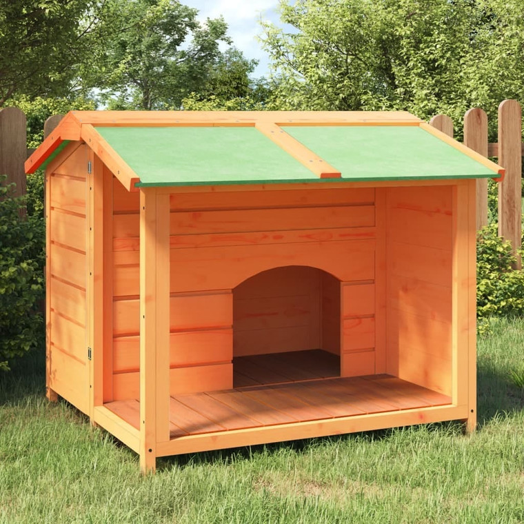  Dog Kennel Brown 37.8"x34.3"x31.7" Solid Wood Pine A949-172264