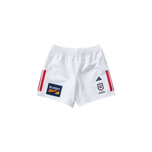Sydney Roosters 2026 Adidas Kids Playing Shorts White