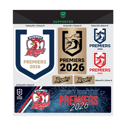 Sydney Roosters 2026 Premiers Giant Decal Set