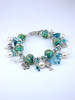 Floridian Memories Glass Large Five Charm Bracelet with Crystals