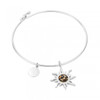 Dune Sand Sterling Silver Sunburst Bangle - You Pick the Sand! Over 5,000 Sands Available