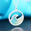 Dune Cresting Wave Gradient Necklace handmade with Turquoise and Beach Sand