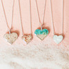 Dune Heart of Sand Necklace with Gradient Turquoise