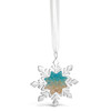 2023 "Delaware Beaches" Dune Silver Snowflake Ornament (Sand and Turquoise) IN STOCK