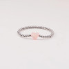 HOLY WATER "UNCONDITIONAL LOVE" HEART STRETCH BRACELET IN SILVER